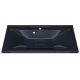 Раковина для ванной полувстраиваемая Uperwood Elen (90 см, с декоративной накладкой, черный металл)