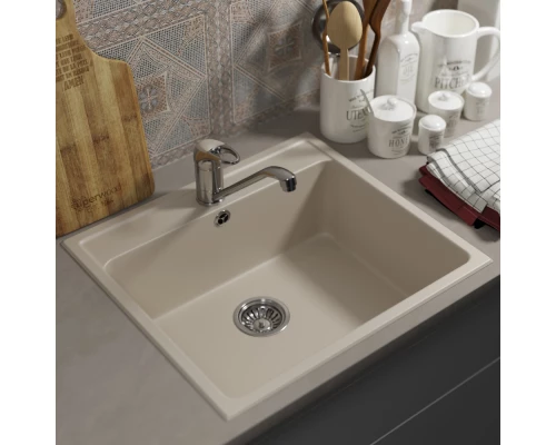 Кухонная мойка из искусственного камня Uperwood UPD-104 (прямоугольная, цвет лён)