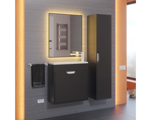 Тумба под раковину для ванной Uperwood Modul (60 см, подвесная, матовая, черная)