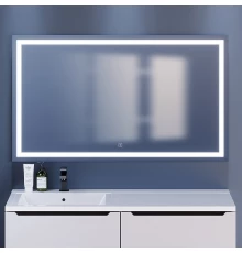 Зеркало для ванной с подсветкой Uperwood Tanos (120*70 см, LED подсветка, сенсорный выключатель, антизапотевание)