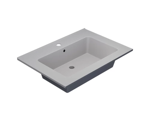 Раковина для ванной полувстраиваемая Uperwood Parma Quartz (65 см, белая матовая, жасмин)