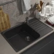 Кухонная мойка из искусственного камня Uperwood UPD-400 (прямоугольная, цвет уголь)