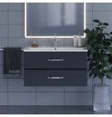 Тумба под раковину для ванной Uperwood Foster (90 см, подвесная, черная)