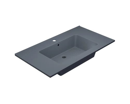 Раковина для ванной полувстраиваемая Uperwood Parma Quartz (85 см, серая матовая, бетон)