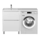 Тумба под стиральную машину Uperwood Tanos (60 см, напольная, белая, 2 ящика)
