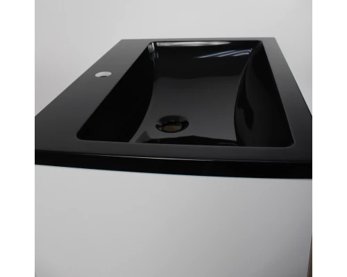Раковина для ванной полувстраиваемая Uperwood Self 60 см, черная глянцевая