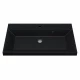 Раковина кварцевая для ванной Uperwood Classic Quartz (80 см, черная матовая, уголь)