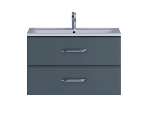 Тумба с раковиной для ванной Uperwood Foster (80 см, подвесная, серый графит)