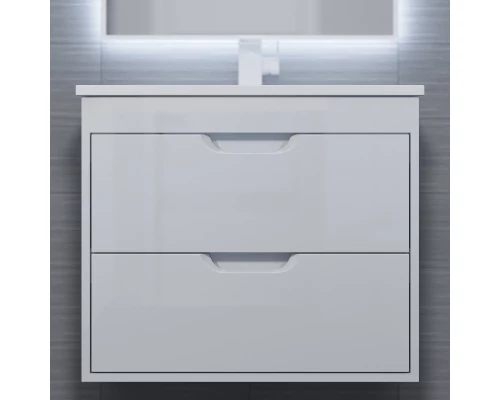 Тумба под раковину для ванной Uperwood Modul (65 см, подвесная, глянцевая, белая)