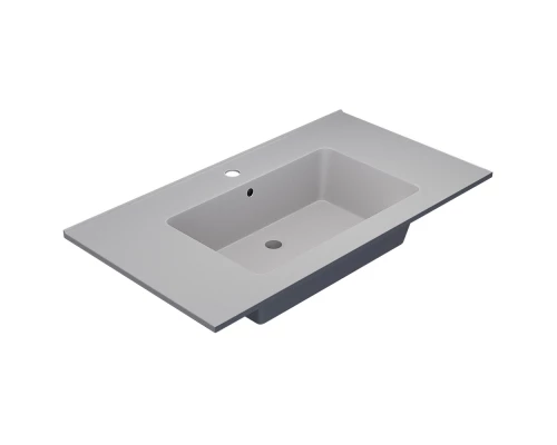 Раковина для ванной полувстраиваемая Uperwood Parma Quartz (85 см, белая матовая, жасмин)