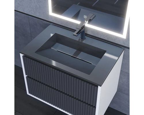 Раковина для ванной Uperwood Next Premium 70 см, серый глянец