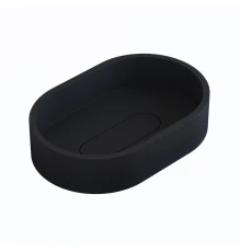 Раковина для ванной комнаты накладная Uperwood London (60*40 см, овальная, черный)