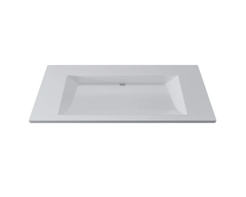 Раковина для ванной полувстраиваемая Uperwood Infinity 100х45х15,3 см, без отверстия для смесителя, белая глянцевая