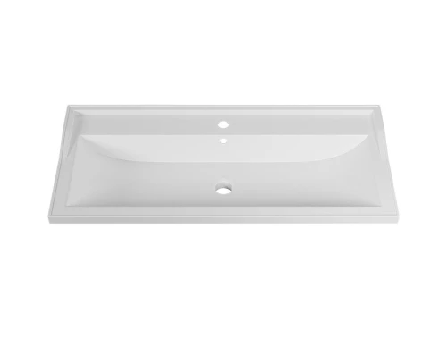 Раковина для ванной полувстраиваемая Uperwood Family (100 см, прямоугольная, белая)