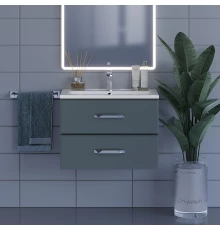 Тумба под раковину для ванной Uperwood Foster (70 см, подвесная, серый графит)