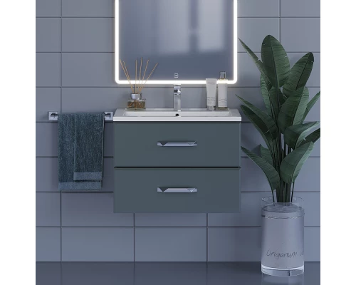 Тумба под раковину для ванной Uperwood Foster (70 см, подвесная, серый графит)