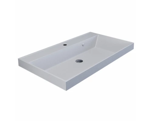 Раковина кварцевая для ванной Uperwood Classic Quartz (80 см, белая матовая, жасмин)