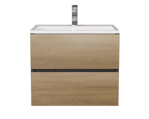 Тумба под раковину для ванной Uperwood Barsa (60 см, подвесная, черная/дуб сонома)