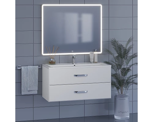 Тумба с раковиной для ванной Uperwood Foster (100 см, подвесная, белая)