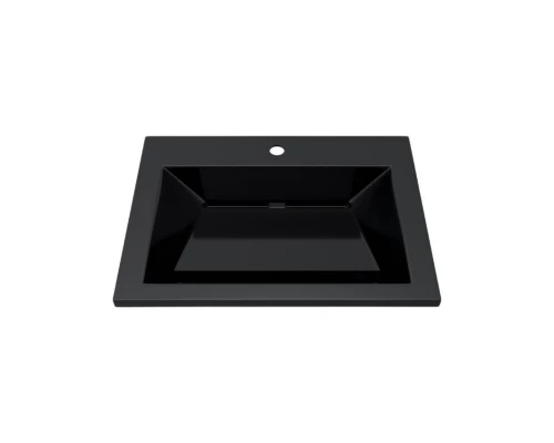 Раковина для ванной Uperwood Olivia 60 см, черная глянцевая