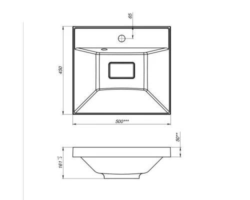 Раковина для ванной Uperwood Classic New (50 см, с декоративной крышкой для слива)