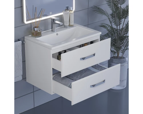 Тумба с раковиной для ванной Uperwood Foster (70 см, подвесная, белая)