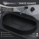 Раковина накладная кварцевая Uperwood Tanos Quartz 55 см, овальная, без отверстия для смесителя, уголь