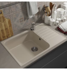 Кухонная мойка из искусственного камня Uperwood UPD-400 (прямоугольная, цвет лён)