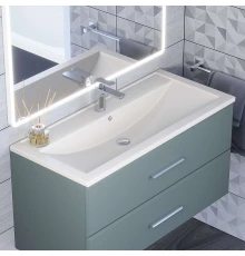 Раковина кварцевая для ванной Uperwood Foster Quartz (100 см, белая матовая, жасмин)