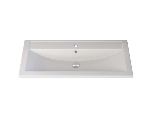 Раковина кварцевая для ванной Uperwood Foster Quartz (90 см, белая матовая, жасмин)