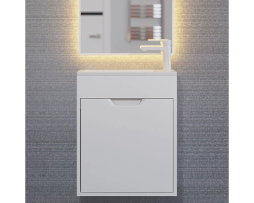 Тумба под раковину для ванной Uperwood Modul (50 см, подвесная, матовая, белая)