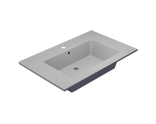 Раковина для ванной полувстраиваемая Uperwood Parma Quartz (75 см, белая матовая, жасмин)