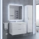 Тумба с раковиной для ванной Uperwood Modul (65 см, подвесная, глянцевая, белая)