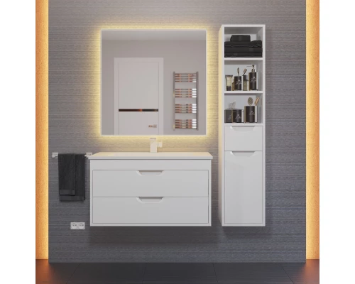 Тумба под раковину для ванной Uperwood Modul (80 см, подвесная, матовая, белая)