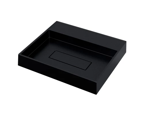 Раковина накладная кварцевая Uperwood Tanos Quartz 50 см, прямоугольная, без отверстия для смесителя, космос