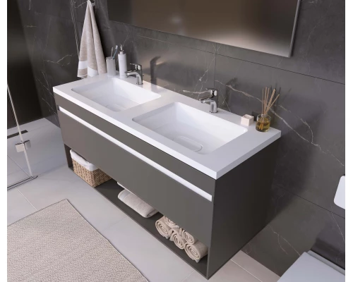 Раковина для ванной полувстраиваемая Uperwood Modul (120 см, двойная, прямоугольная)