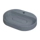 Раковина накладная кварцевая Uperwood Tanos Quartz 55х40х10 см, овальная, серая матовая, бетон