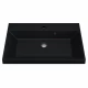 Раковина кварцевая для ванной Uperwood Classic Quartz (70 см, черная матовая, уголь)