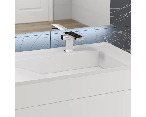 Раковина для ванной полувстраиваемая Uperwood Lotus (80 см, прямоугольная, белая матовая)