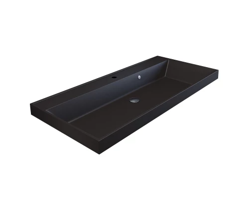 Раковина кварцевая для ванной Uperwood Classic Quartz (100 см, коричневая матовая, трюфель)