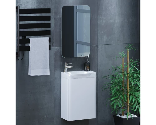 Тумба с раковиной для ванной Uperwood Bio (40 см, подвесная, белый глянец)