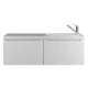 Тумба с раковиной для ванной комнаты Uperwood Tanos-Bruks (120 см, подвесная, правая, белая)