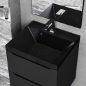 Раковина для ванной Uperwood Classic New 50 см, черная глянцевая, с накладкой для слива Раковина для ванной Uperwood Classic New 50 см, черная глянцевая, с накладкой для слива