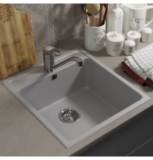 Кухонная мойка из искусственного камня Uperwood UPD-406 (прямоугольная, цвет дым)