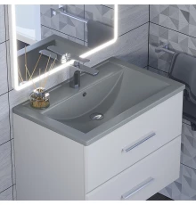 Раковина кварцевая для ванной Uperwood Foster Quartz (70 см, серая матовая, бетон)