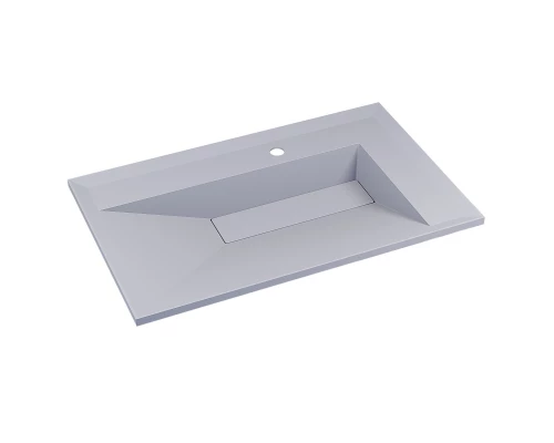 Раковина для ванной кварцевая Uperwood Lotus Quartz 80х50х13 см, белая матовая, жасмин