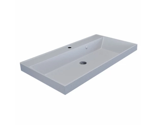 Раковина кварцевая для ванной Uperwood Classic Quartz (90 см, белая матовая, жасмин)