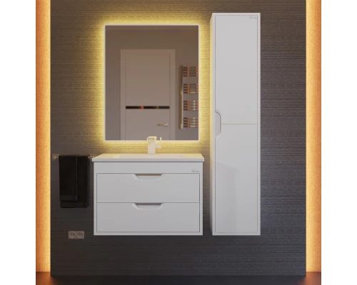 Тумба с раковиной для ванной Uperwood Modul (65 см, подвесная, матовая, белая)