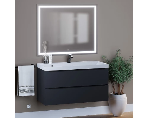 Тумба под раковину для ванной комнаты Uperwood Tanos подвесная (100 см, черная)