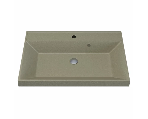 Раковина кварцевая для ванной Uperwood Classic Quartz (70 см, бежевая матовая, десерт)